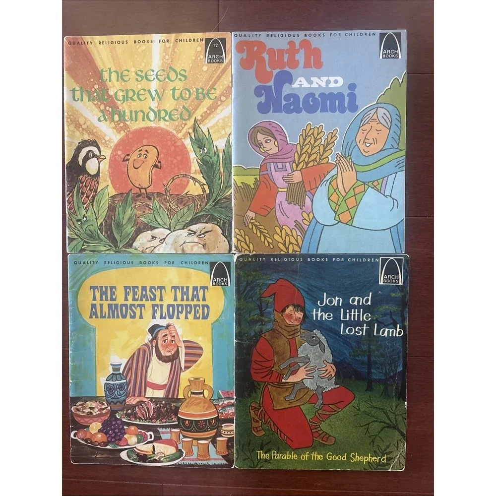 Vintage Huge Lot of 66 Arch Books Quality Religious Books For Children Bible 70s